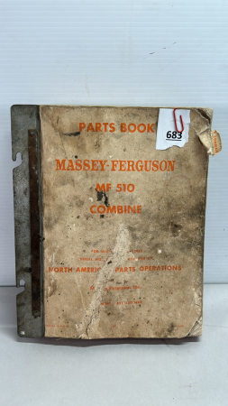 Massey Ferguson 510 Combine Parts Book