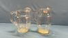 (2) Glass 9" High Water Pitchers - 5