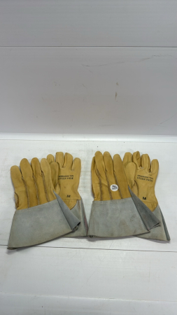 (2) Pair of Kangaroo Tan Steer Hide Leather Gloves