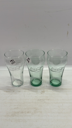 (3) Coca Cola Glasses