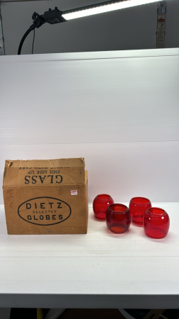 (4) Dietz Red Lantern Glasses