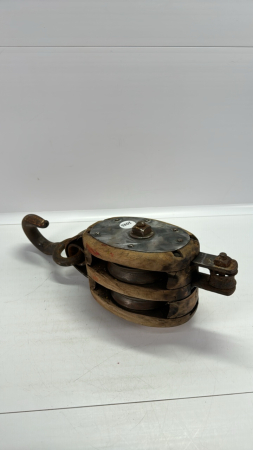 Vintage Wooden Pulley