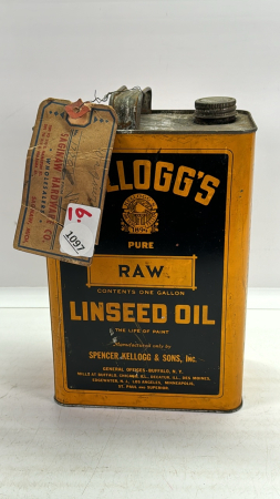 Kellogg's Linseed oil Metal 1 Gallon Tin