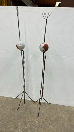 (2) Lightning Rods with Glass Balls