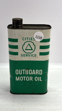 Cities Service Outboard Motor Oil 1 Imp Quart Tin