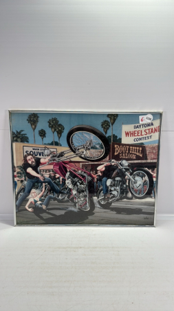 Framed Daytona Wheel Stand Print