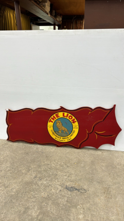 Wooden "The Lion" Lobsigner Bros Ltd. Sign