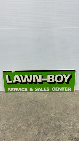 Tin Lawn Boy Service & Sales Centre Sign