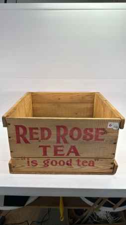 Red Rose Tea Wooden Crate