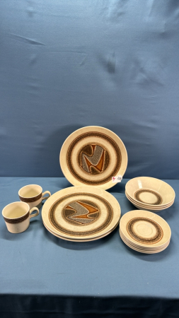 Partial Set of Crown Lynn & Earthstone Dinner ware