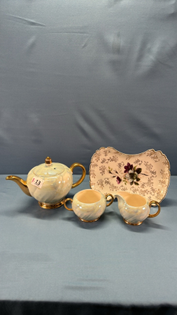 Burslem Tea Set on a 10" China Platter