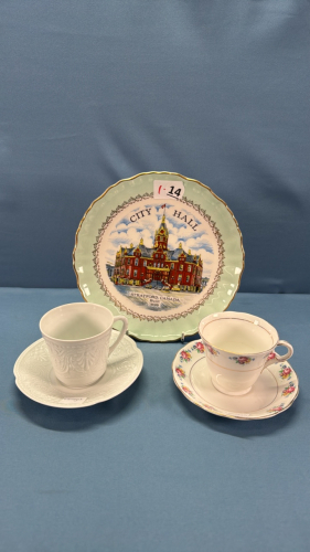 Limoges & Colelough Cup & Saucer on Plate