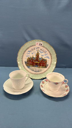 Limoges & Colelough Cup & Saucer on Plate