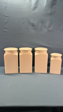 (4) Porcelain Counter Jars