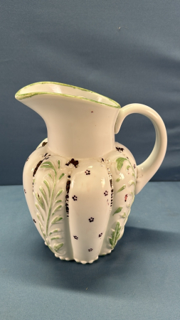 Milk Glass 9" High Pitcher