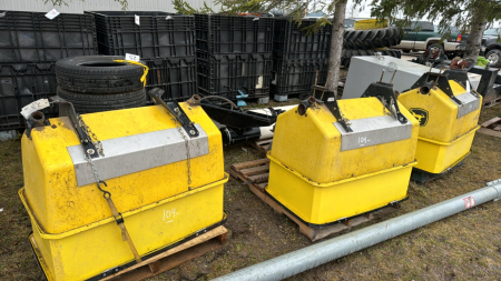 3 John Deere Dry Fertilizer Hoppers with Openers