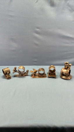 (5) Assorted Figural Napkin Rings