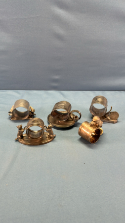 (5) Assorted Figural Napkin Rings