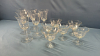 Matching Etched Glass Lot - 3