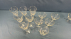 Matching Etched Glass Lot - 5