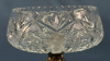 Heavy Glass Ornate Pedestal Bowl on Metal Base - 5