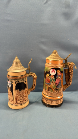 (2) Beer Steins