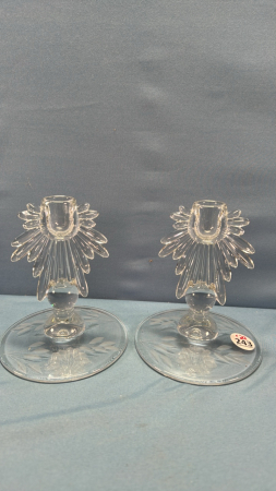 Pair of Cornflower Candle Sticks