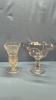 (2) 10" Tall Glass Pieces