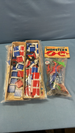 Build-O-Fun & Plastic Dinosaur Set