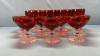 Ruby Red/Clear Glassware Lot - 2