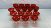 Ruby Red/Clear Glassware Lot - 3