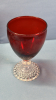 Ruby Red/Clear Glassware Lot - 7