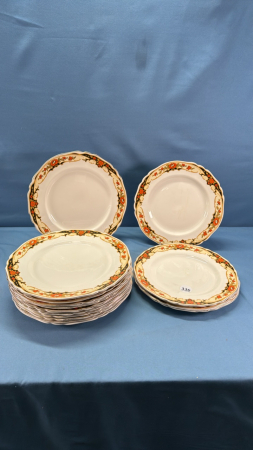 (15) Alfred Meakin Dinner Plates "Dunkirk" Pattern