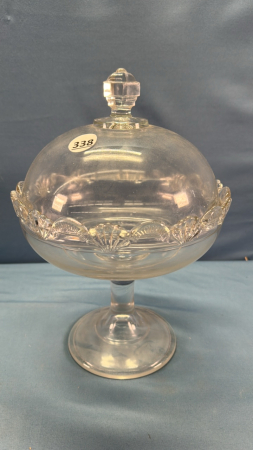 Antique 12" High Compote with Lid