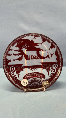 Crystal Egerman Christmas Dish 1976 #218