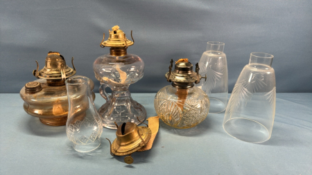 Coal Oil Lamp Part Assortment Lot