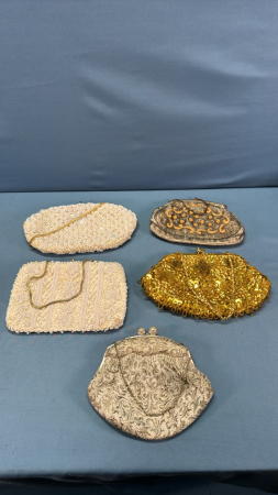 (5) Ladies Beaded Hand Bags