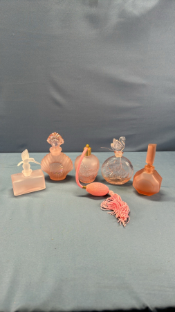 (5) Pink Perfume Bottles