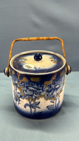 Stafford Shire Blue & White 5" High Cookie Jar