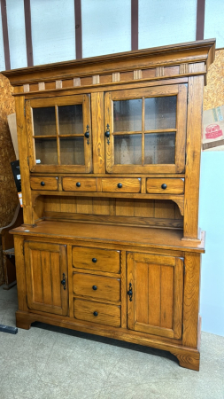 Repro Oak 2 Piece Flat to Wall Cupboard