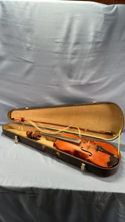 Violin & Bow in Wooden Case