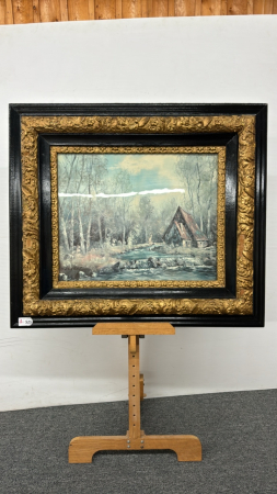 Lorenz Waterfall Scene in Ornate Frame