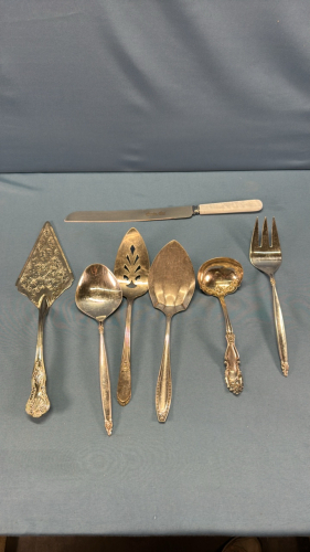Quantity of Silver Plated Serving Utensils