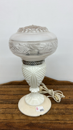 Milk Glass Table Lamp