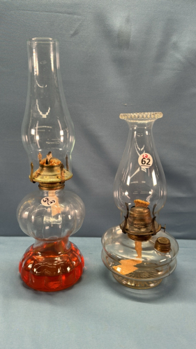 (2) Coal Oil Lamps