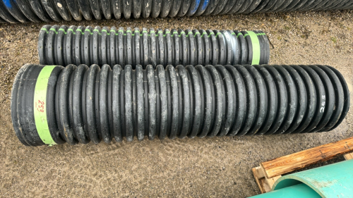 2 Lengths of Black Poly Culvert Pipe