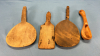 14" Wooden Bar Bowl with 4 Wooden Utensils - 5
