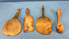 14" Wooden Bar Bowl with 4 Wooden Utensils - 6