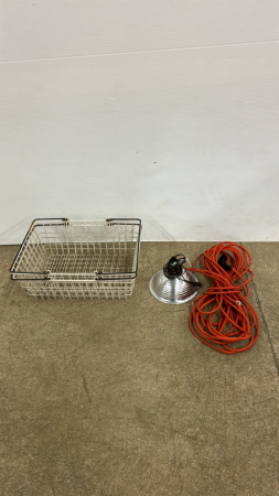 2 Wire Baskets, Extension Cord and Lamp