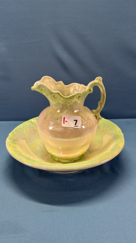 Ceramic 10" Bowl With Pitcher